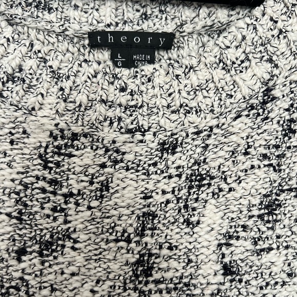 Theory FRETTA B OCEAN TWEED Sweater Large - Picture 5 of 9